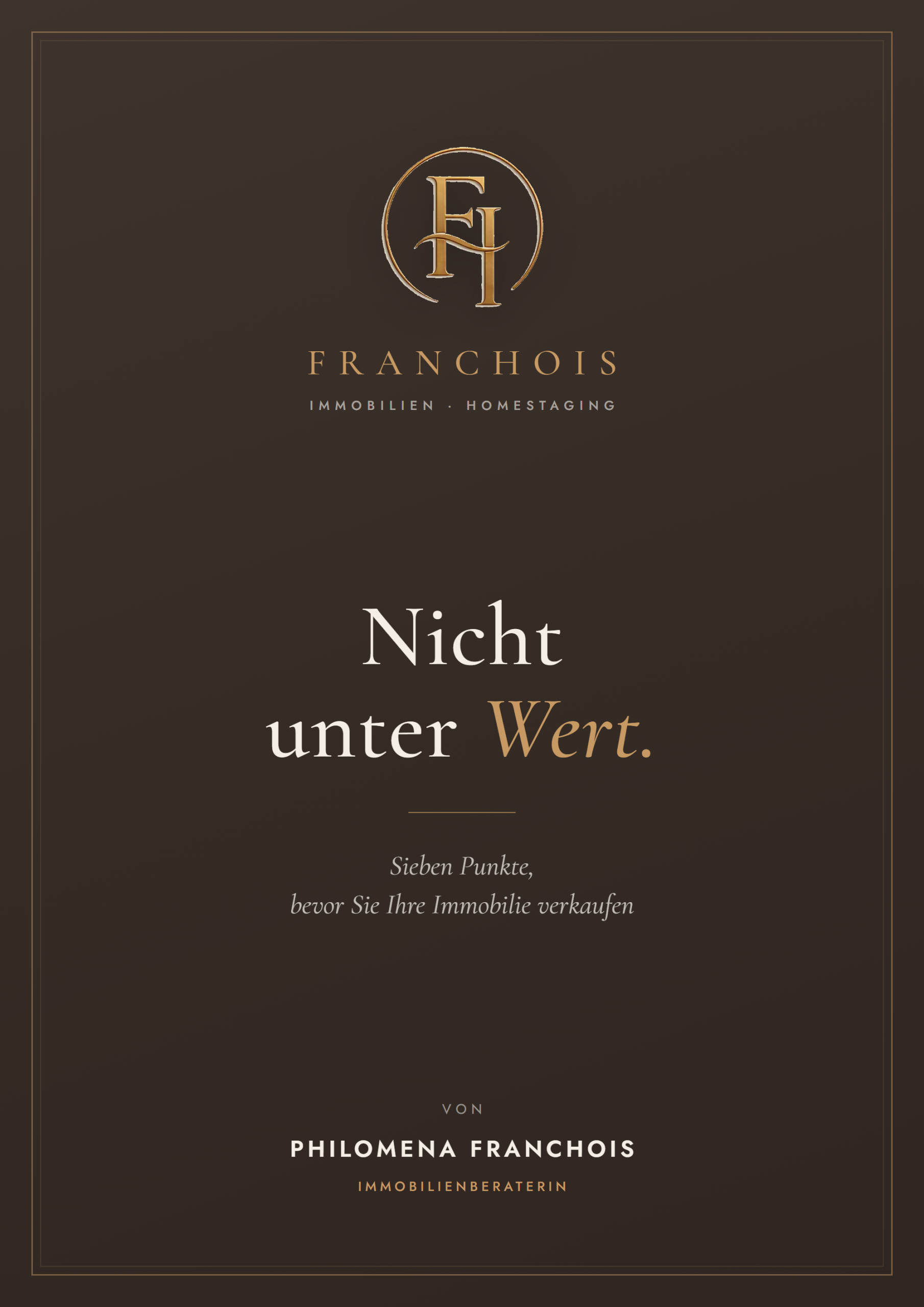 Taschenbuch „Nicht unter Wert.“ – Cover von Philomena Franchois